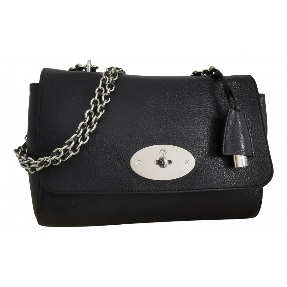 Lily leather handbag Mulberry Navy in 